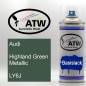 Preview: Audi, Highland Green Metallic, LY6J: 400ml Sprühdose, von ATW Autoteile West.